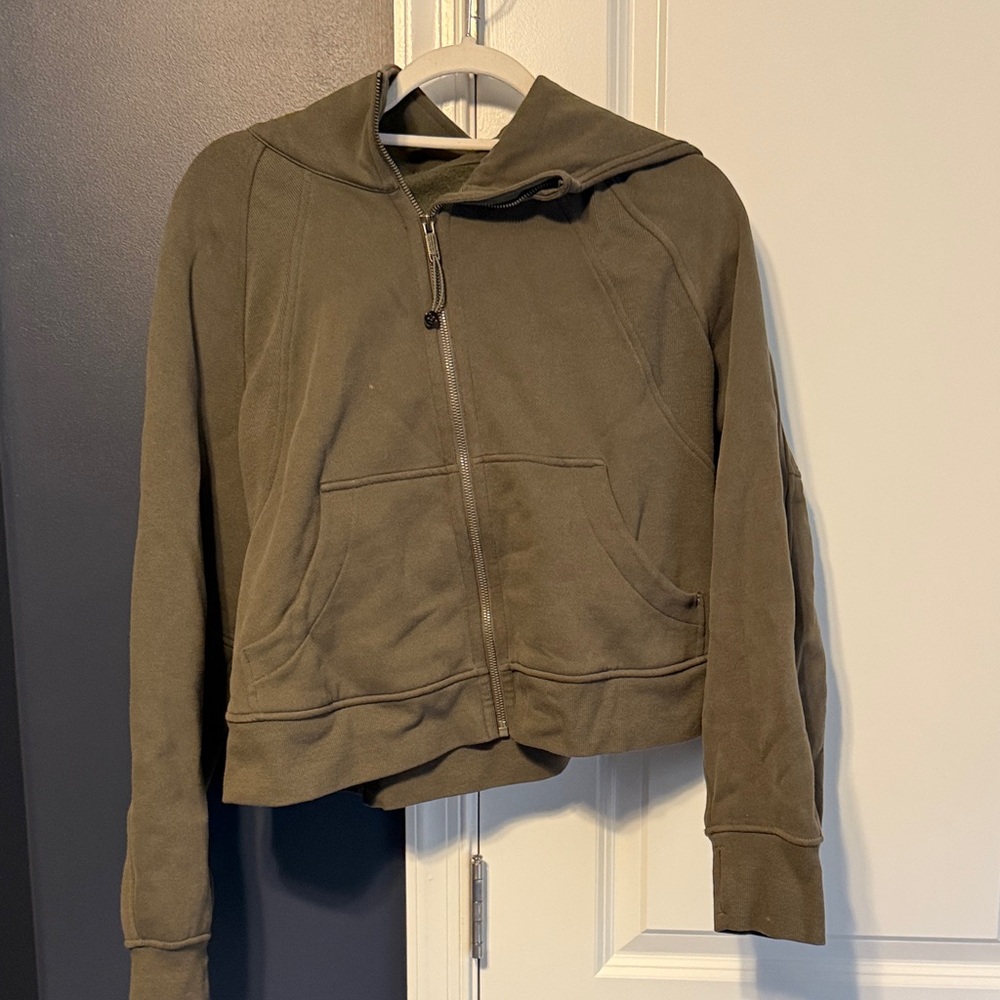Olive Green Full Zip Scuba